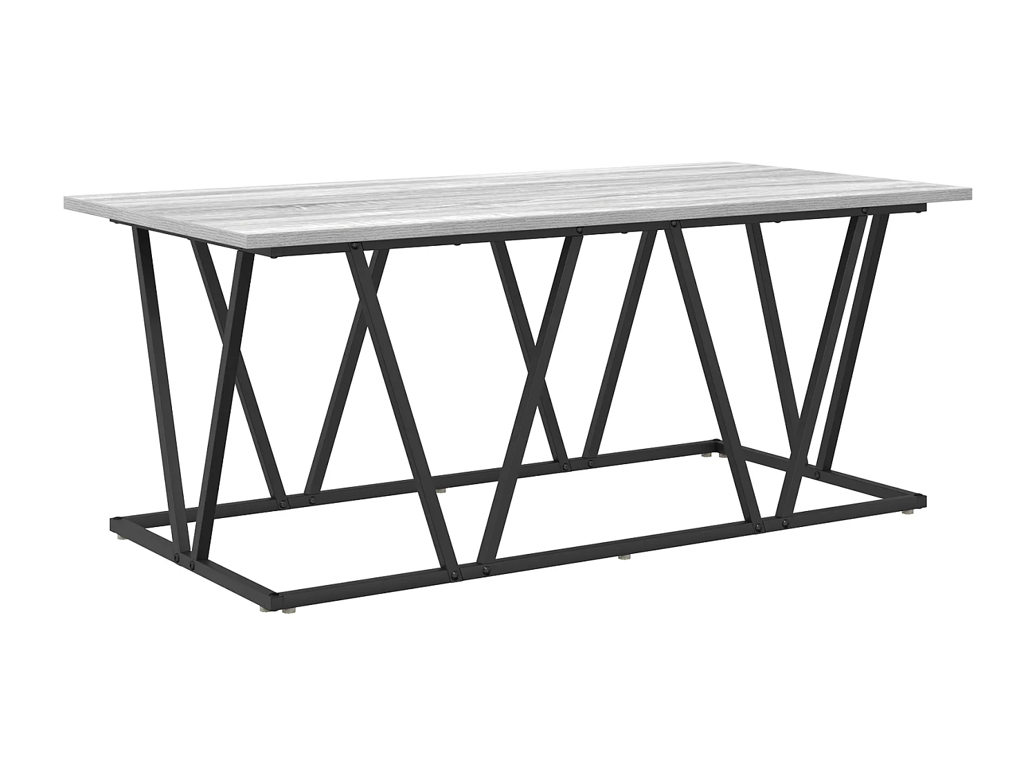 Tavolino da caffè grigio Sonoma 100x50x40 cm in legno ingegnerizzato e metallo