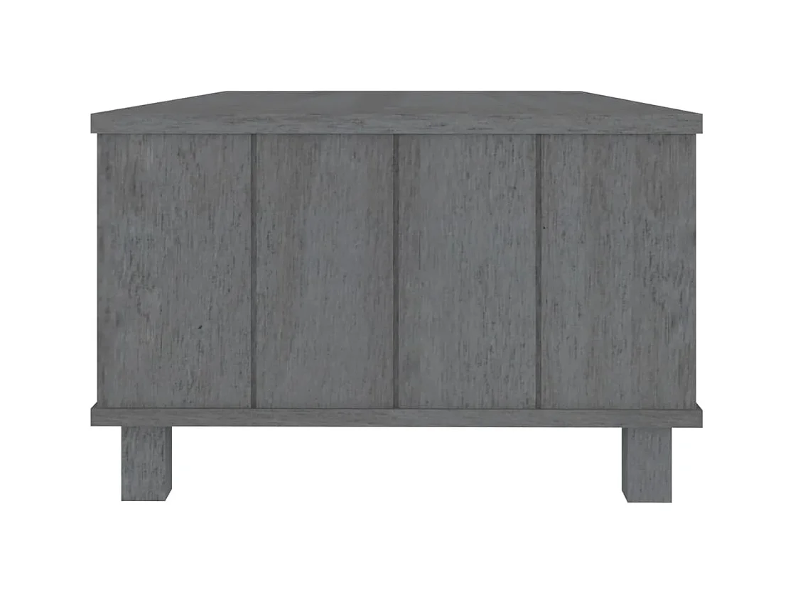 Tavolino HAMAR Grigio Scuro 100x55x35 cm Legno di Pino Massello