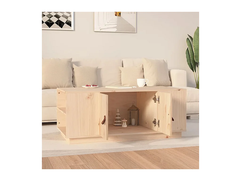Table basse 100x50x41 cm Bois massif de pin