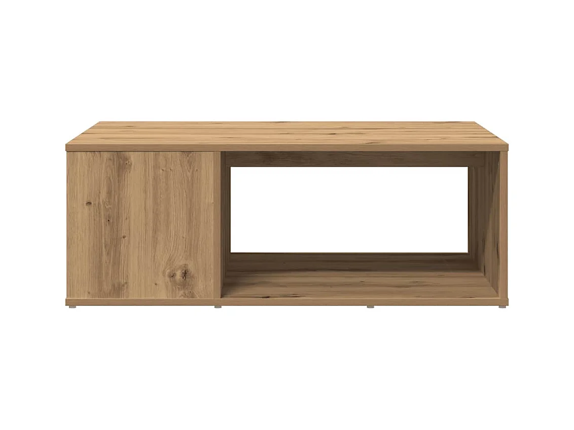 Handgemaakte eikenhouten salontafel 90x67x33 cm bewerkt hout