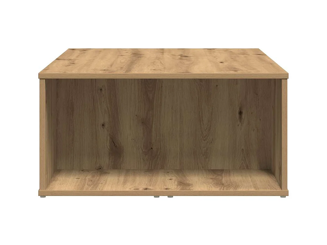 Handgemaakte eikenhouten salontafel 90x67x33 cm bewerkt hout