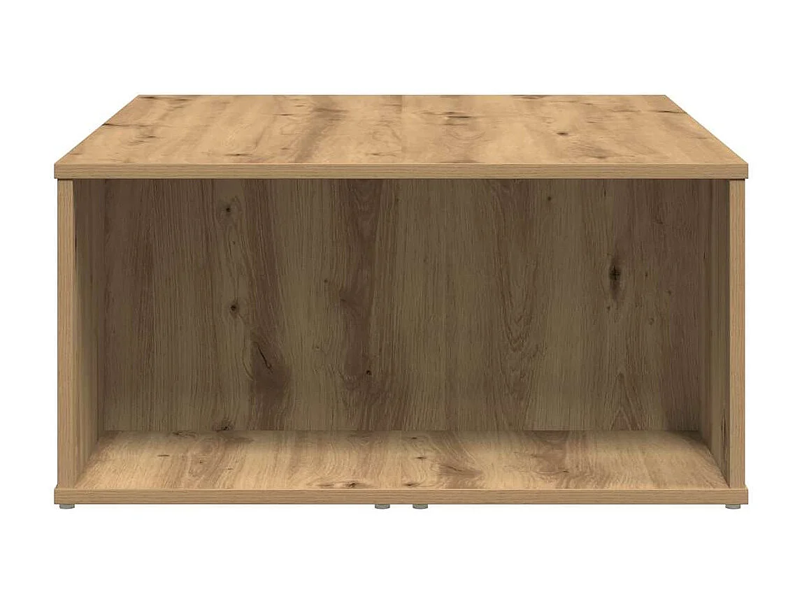 Tavolino da caffè in rovere fatto a mano 90x67x33 cm in legno ingegnerizzato