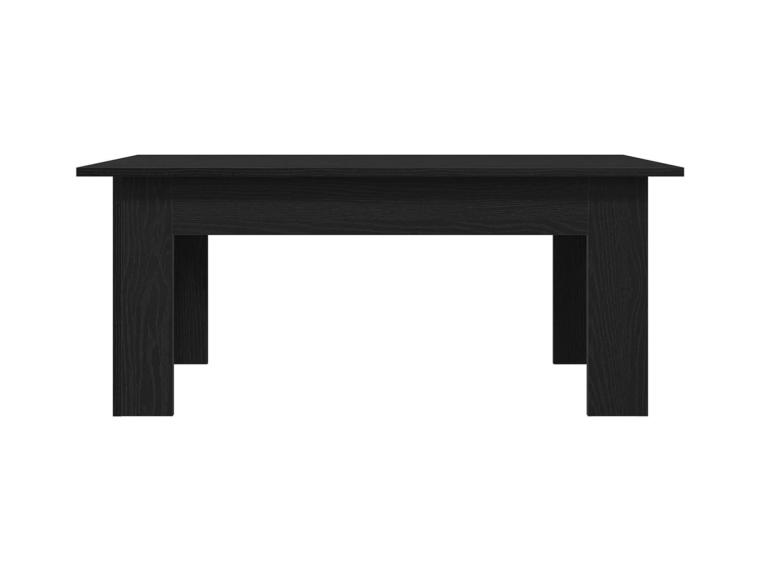 Table basse en chêne noir , 100 x 60 x 42 cm, fabriquée en bois agencé.