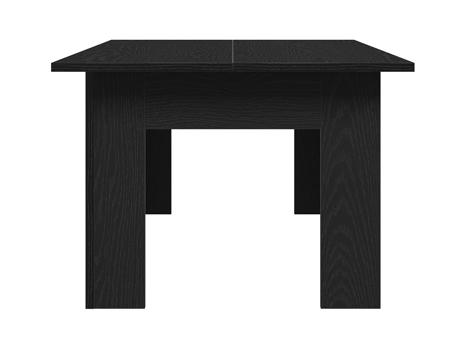 Table basse en chêne noir , 100 x 60 x 42 cm, fabriquée en bois agencé.