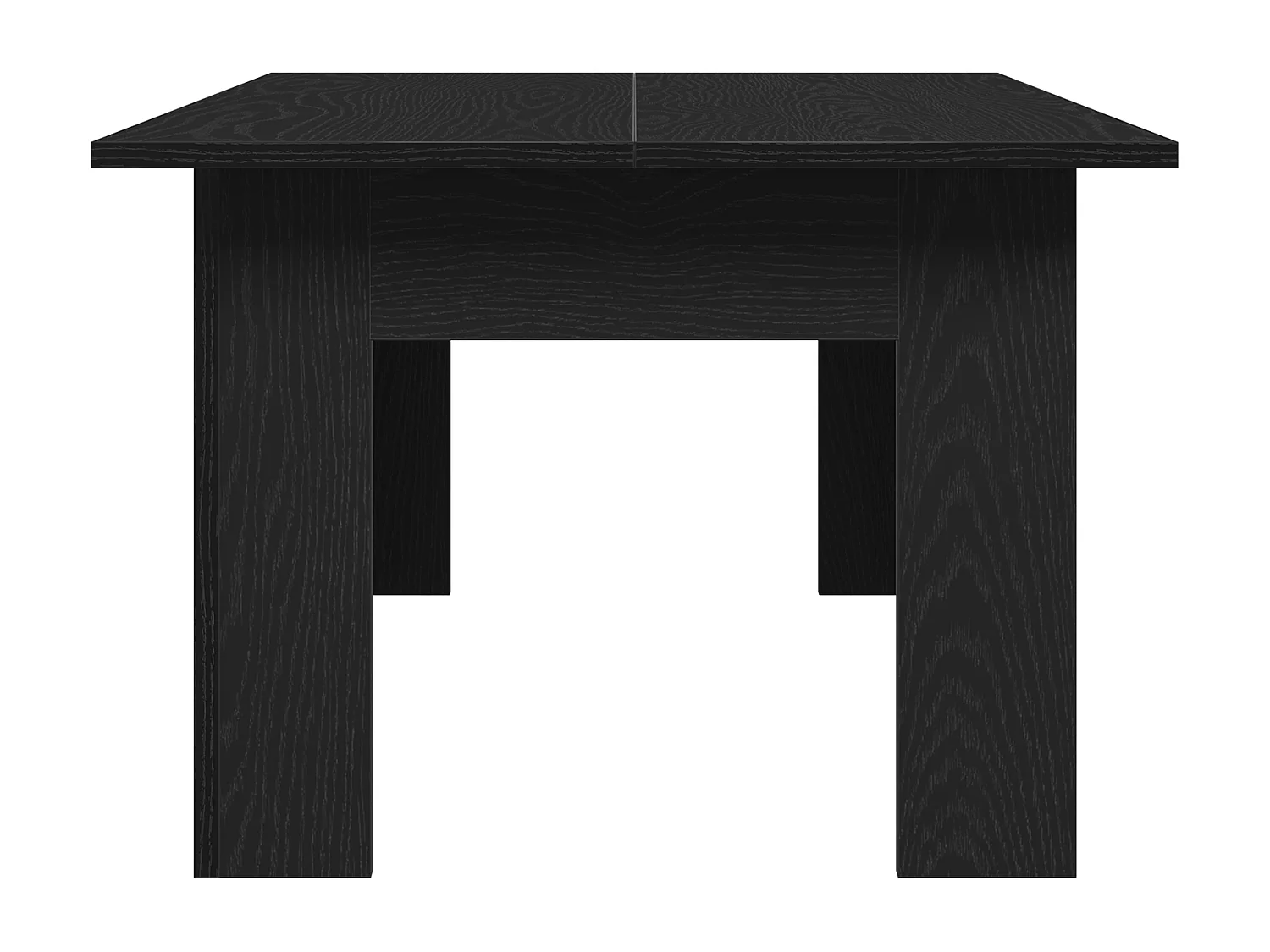 Table basse en chêne noir , 100 x 60 x 42 cm, fabriquée en bois agencé.