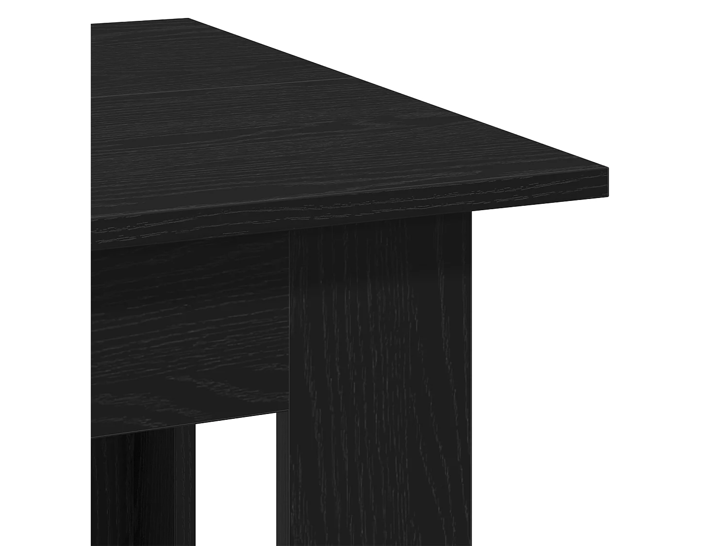 Table basse en chêne noir , 100 x 60 x 42 cm, fabriquée en bois agencé.