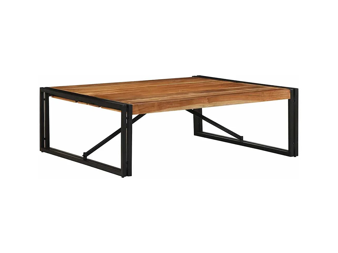 Table basse 100x100x35 cm bois massif acacia