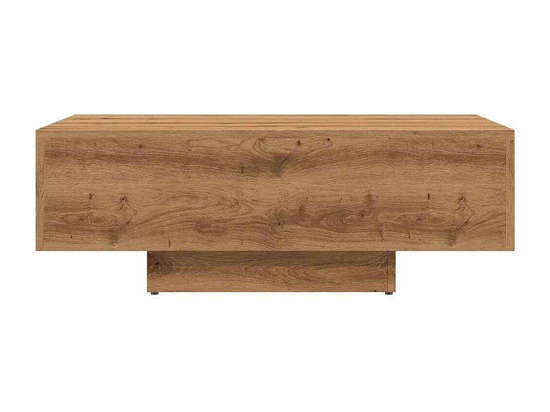 Handgemaakte eikenhouten salontafel 85x55x31 cm bewerkt hout