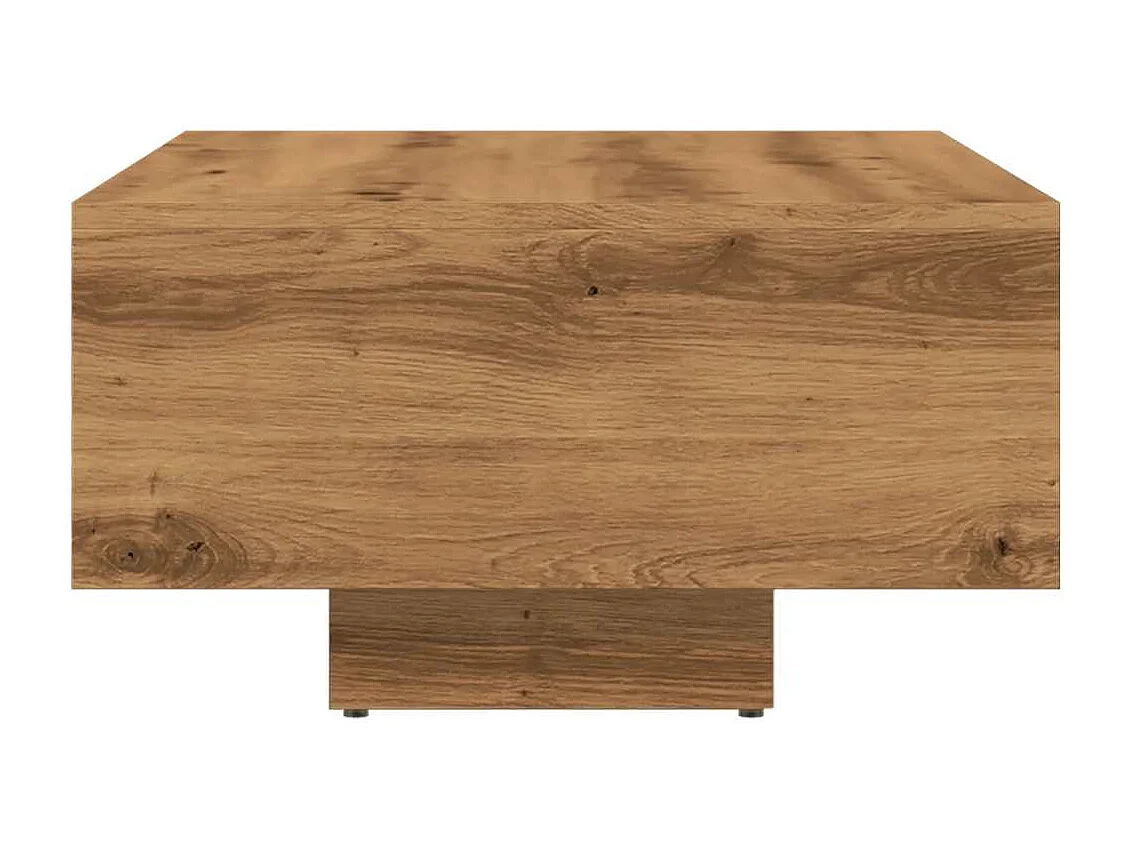 Handgemaakte eikenhouten salontafel 85x55x31 cm bewerkt hout