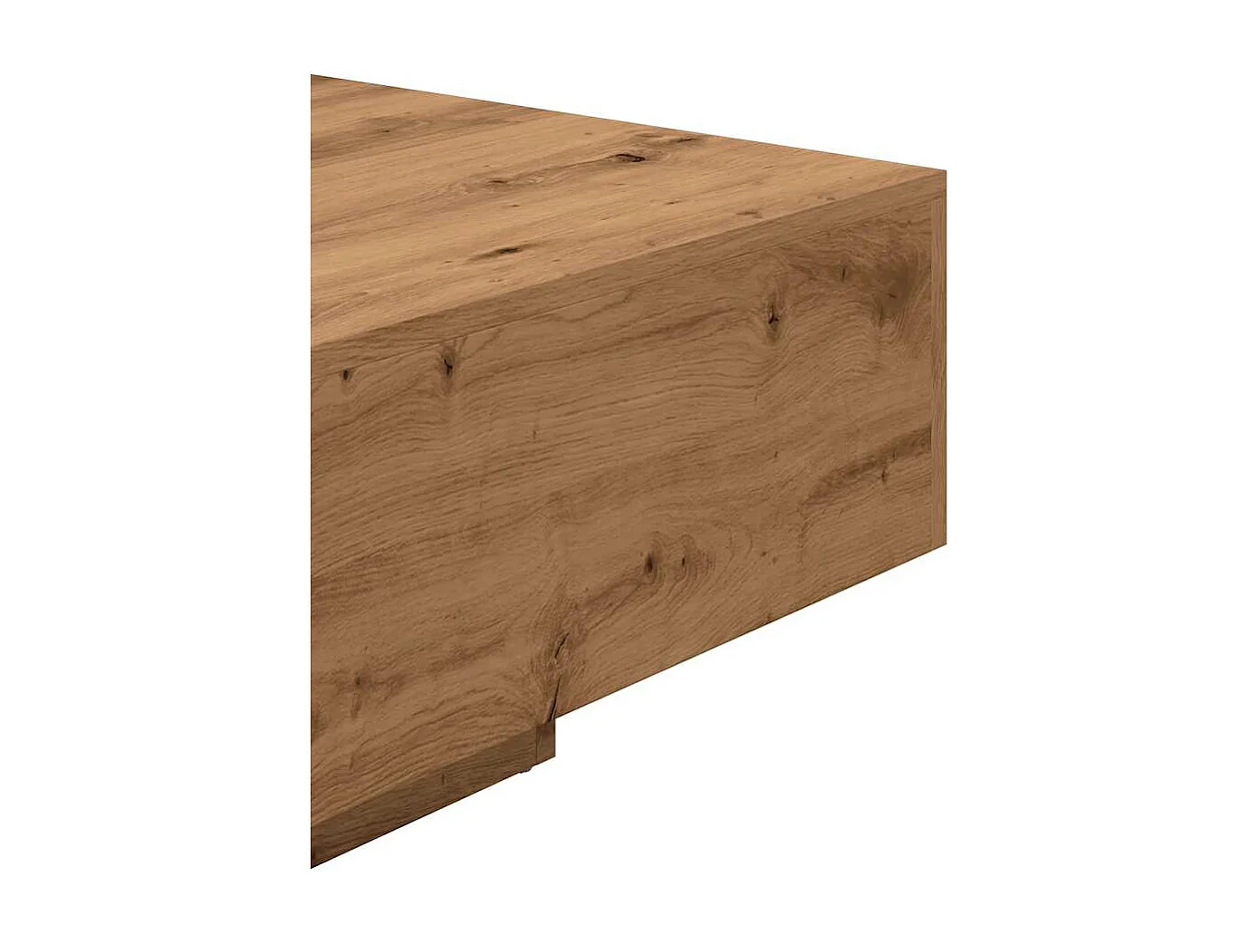 Handgemaakte eikenhouten salontafel 85x55x31 cm bewerkt hout
