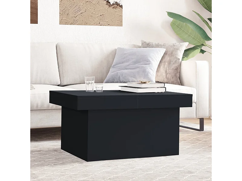 Zwarte salontafel 100x55x40 cm bewerkt hout