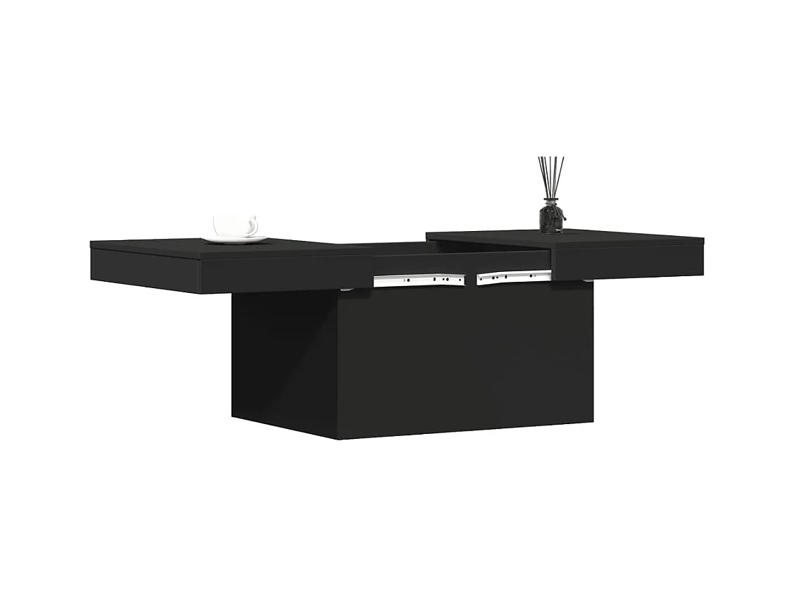 Table basse noir 100x55x40 cm bois d'ingénierie