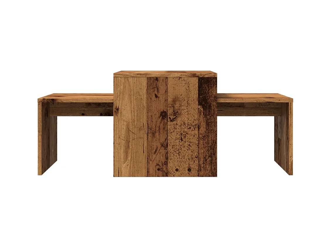 Table basse vieux bois 100x48x40 cm bois d'ingénierie