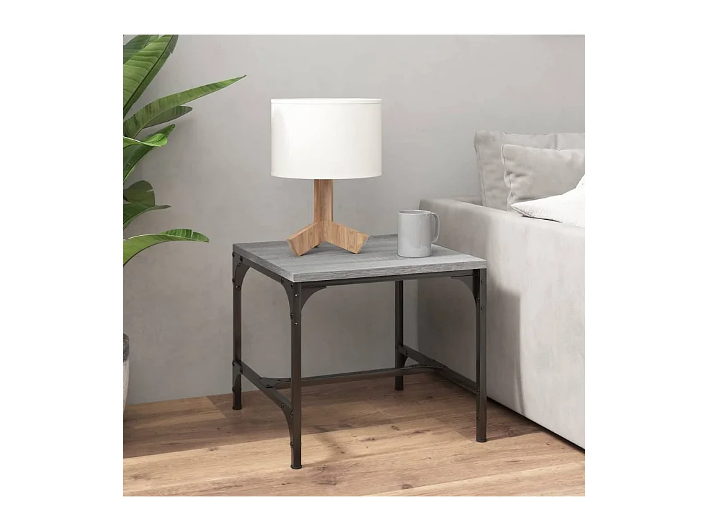 Table basse Sonoma gris 50x50x35 cm Bois d'ingénierie