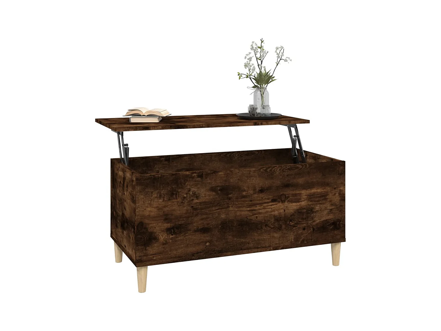 Table basse Chêne fumé 90x44,5x45 cm Bois d'ingénierie