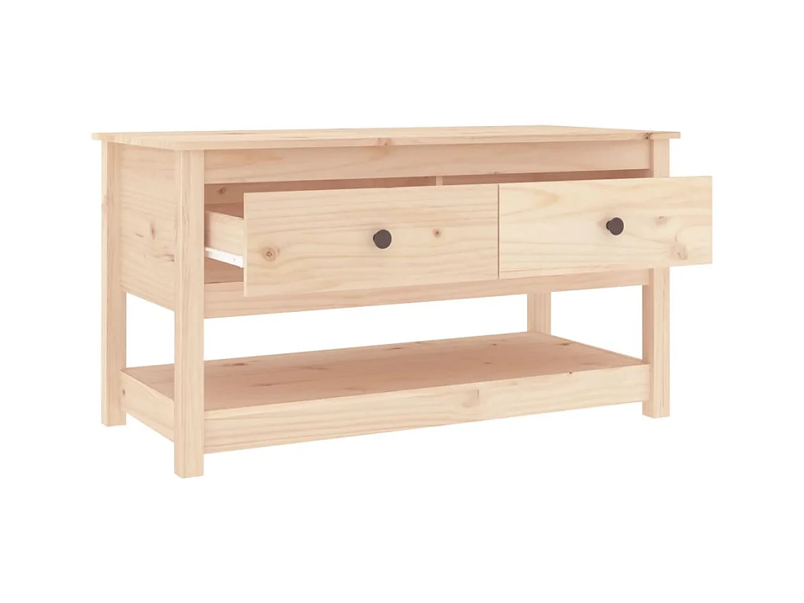 Tavolino da caffè 102x49x55 cm Legno massello di pino