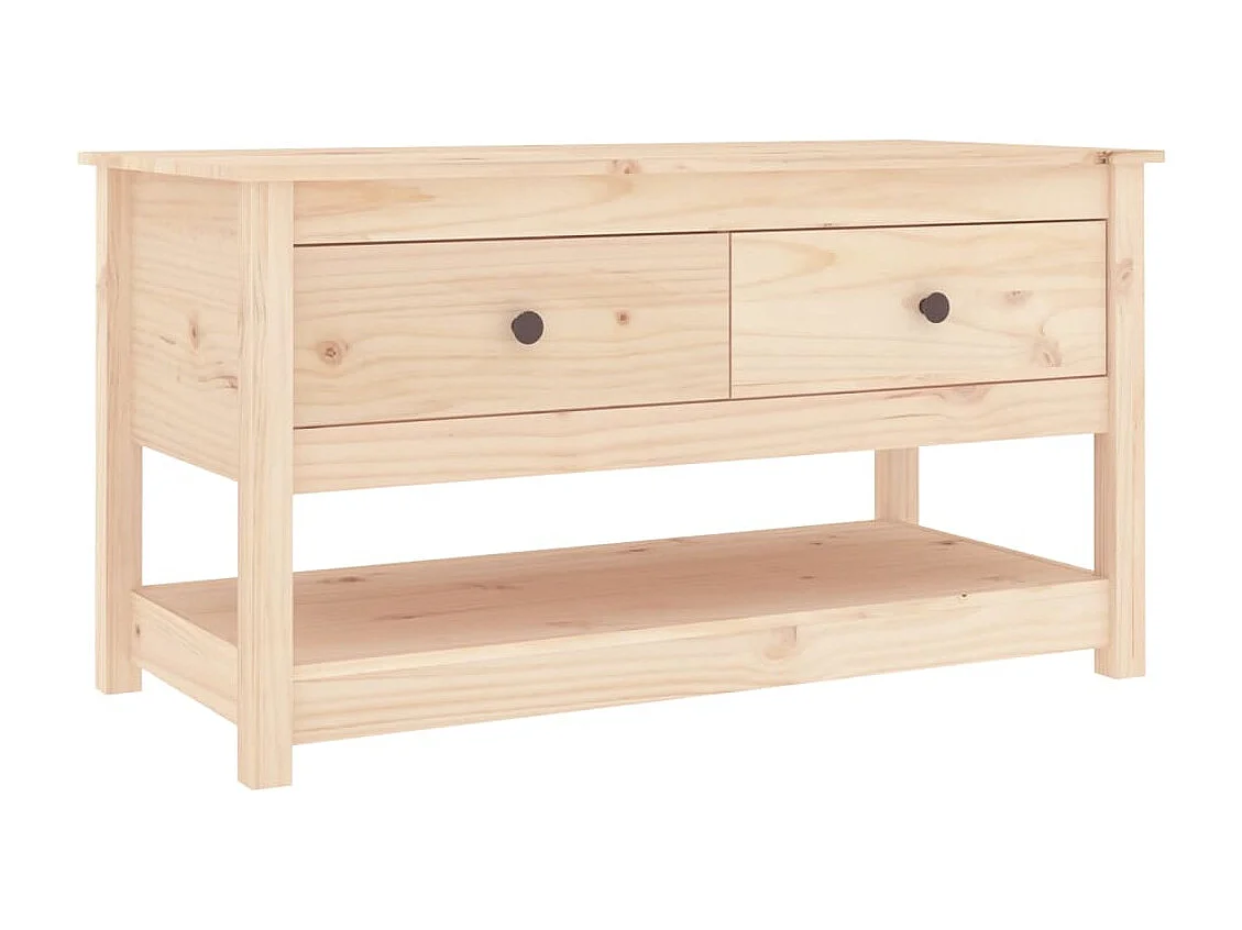 Tavolino da caffè 102x49x55 cm Legno massello di pino