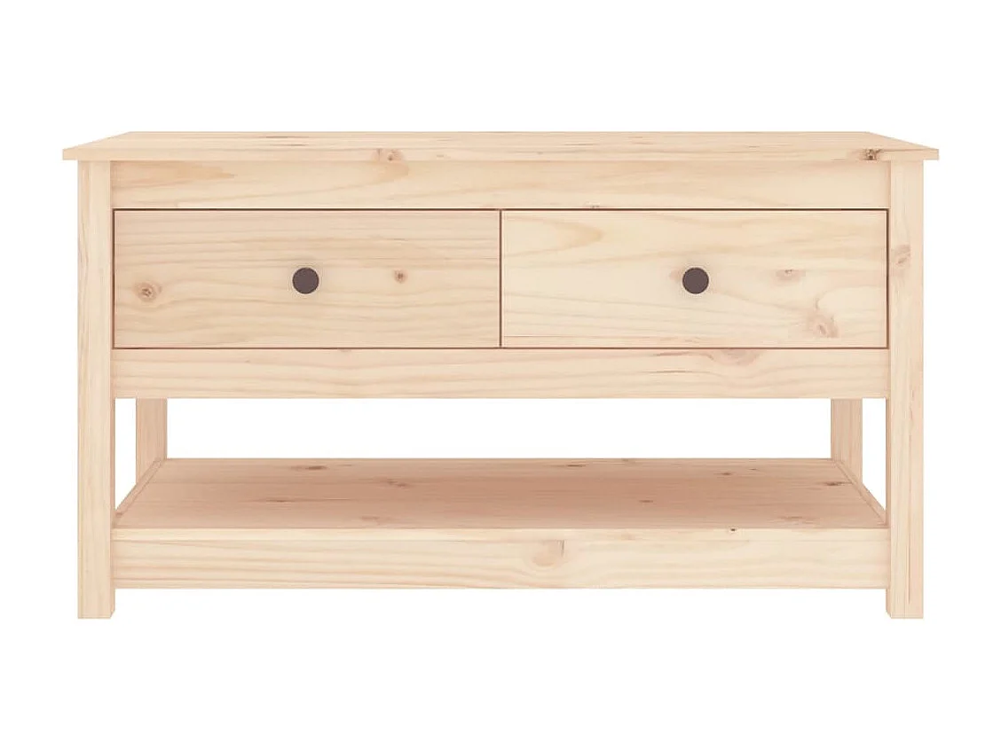 Tavolino da caffè 102x49x55 cm Legno massello di pino