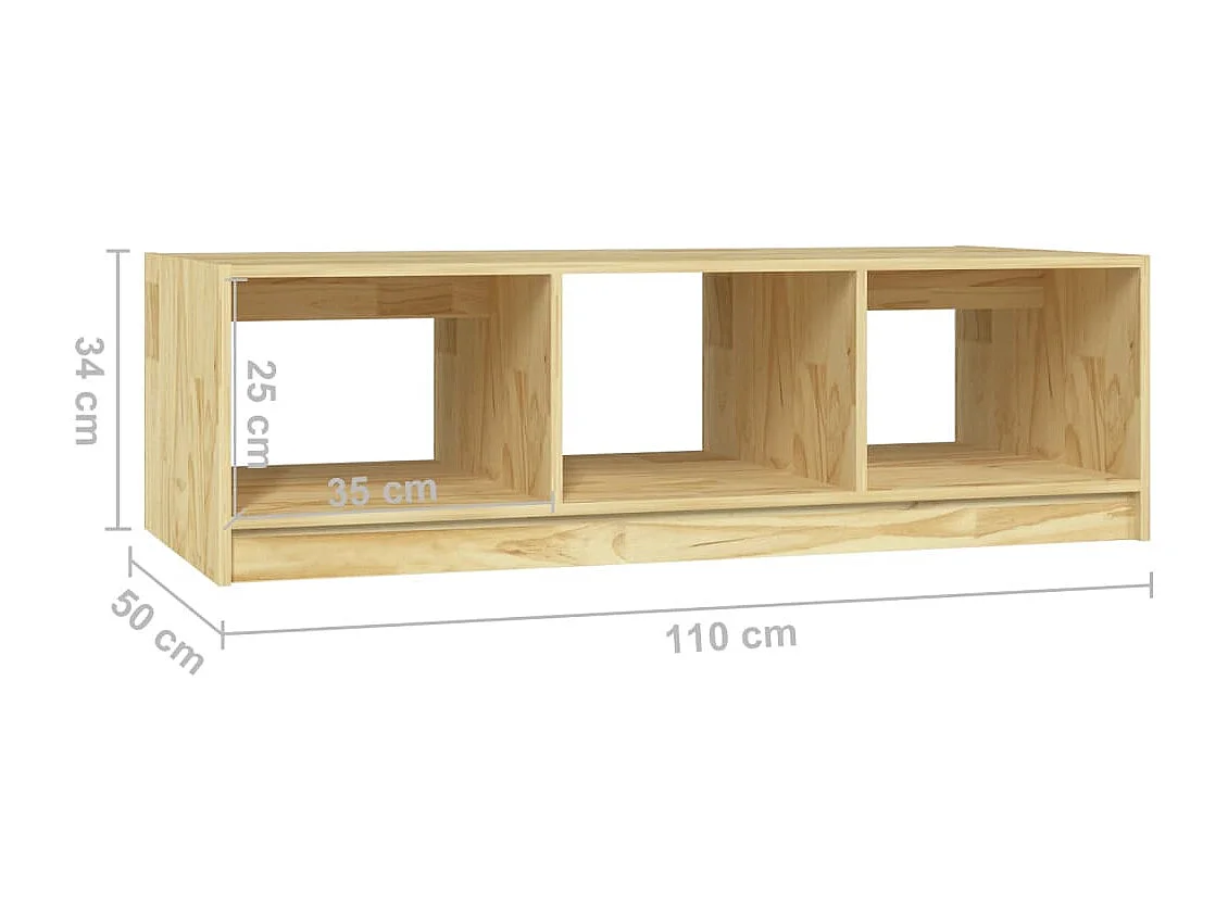 Table basse 110x50x34 cm Bois de pin massif