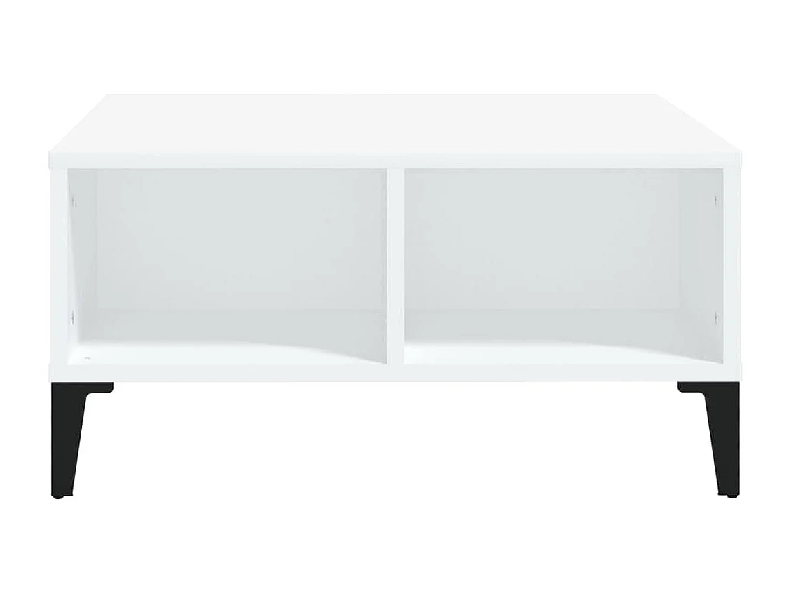 Table basse blanc 60x60x30 cm bois d'ingénierie