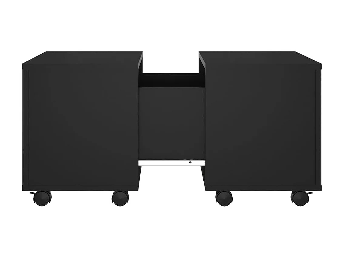 Table basse noir 60x60x38 cm bois d'ingénierie