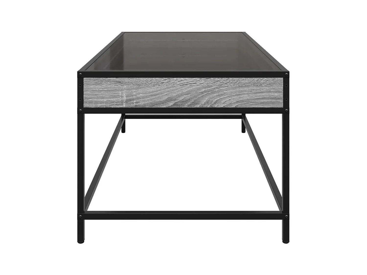 Sonoma grauer Infinity LED Couchtisch 90x50x41 cm