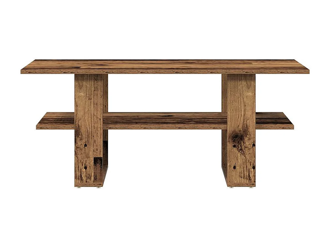 Table basse vieux bois 102x55x42 cm bois d'ingénierie
