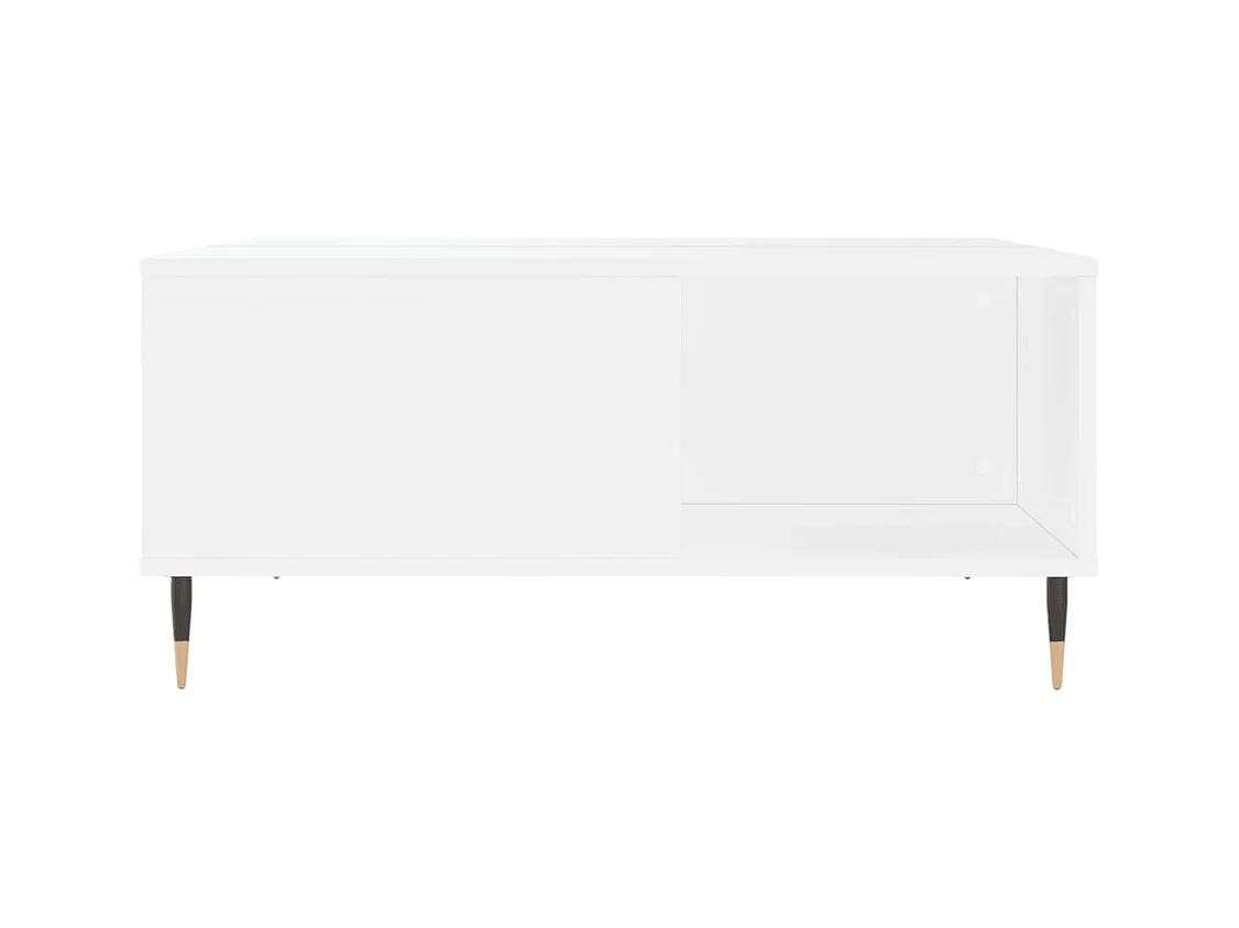 Table basse blanc 80x80x36,5 cm bois d'ingénierie