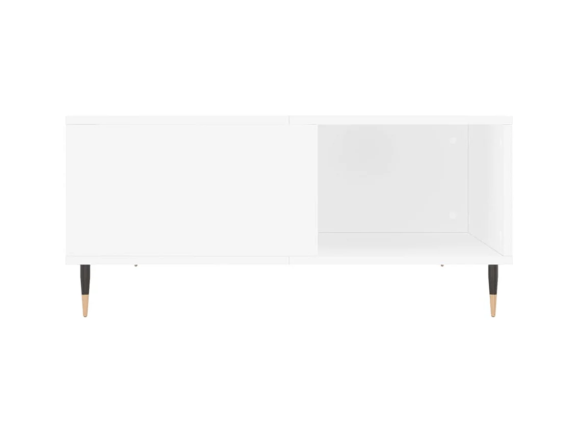 Table basse blanc 80x80x36,5 cm bois d'ingénierie