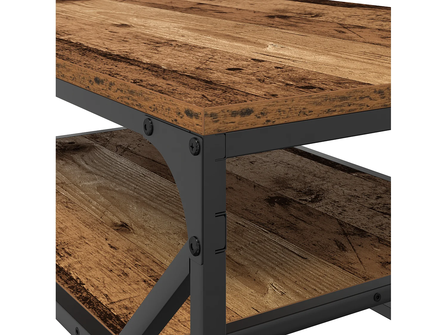 Tavolino da caffè vintage in legno con ripiano 90x50x40 cm realizzato in legno ingegnerizzato