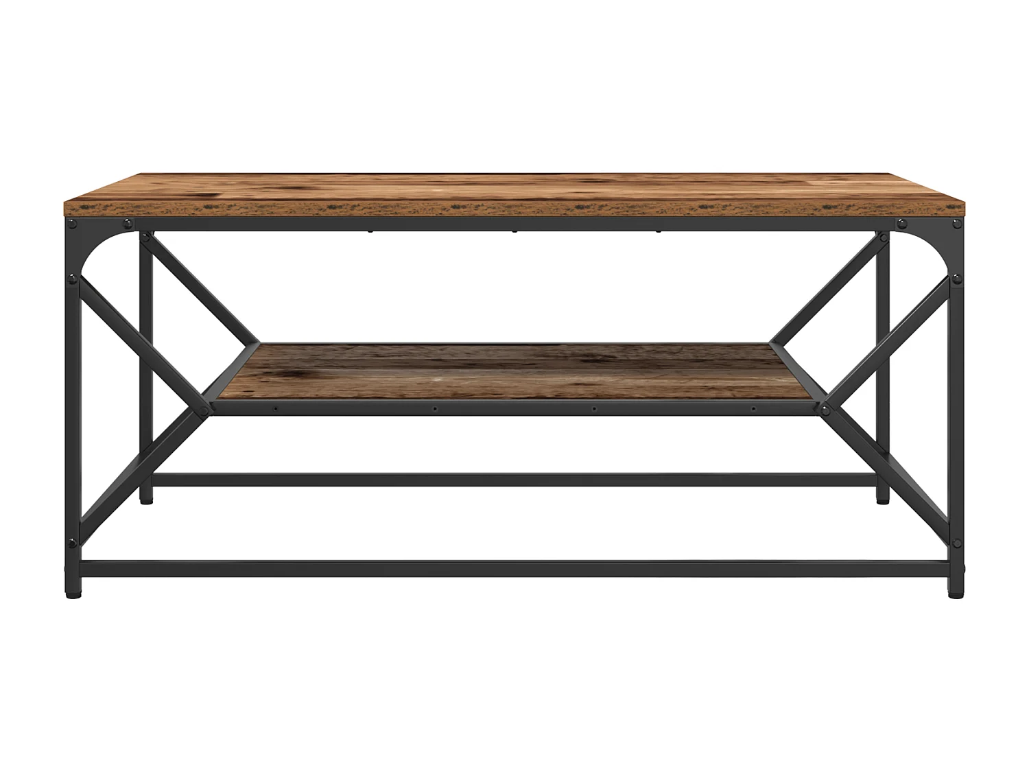 Tavolino da caffè vintage in legno con ripiano 90x50x40 cm realizzato in legno ingegnerizzato