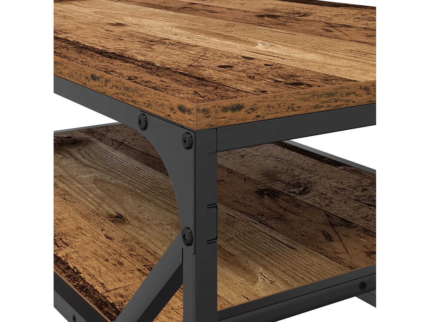 Tavolino da caffè vintage in legno con ripiano 90x50x40 cm realizzato in legno ingegnerizzato