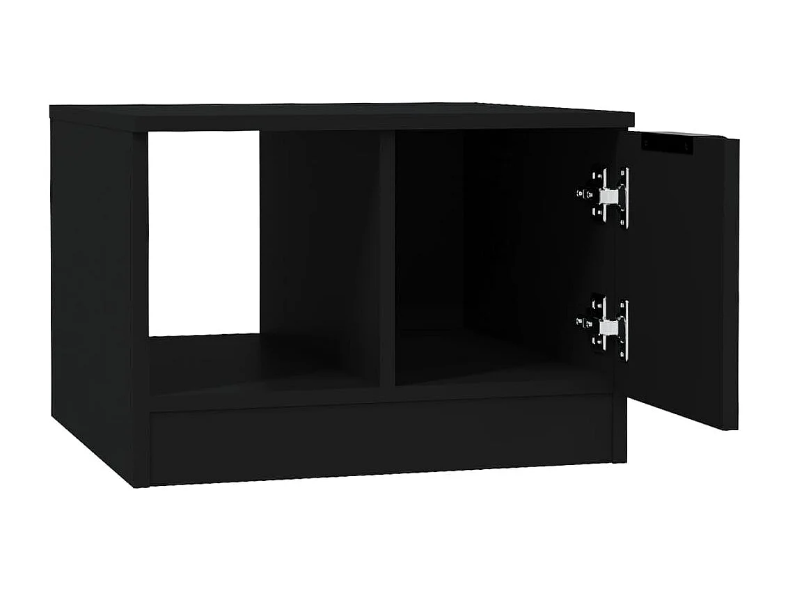 Table basse noir 50x50x36 cm bois d'ingénierie