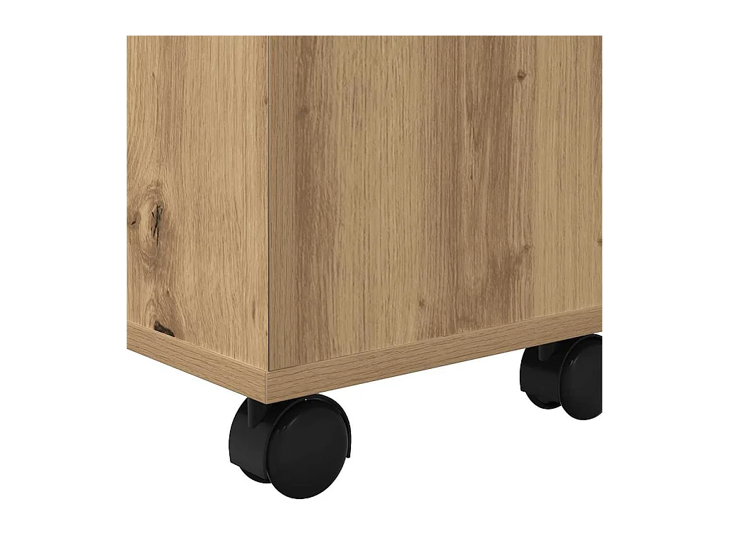 Table basse chêne artisanal 60x60x38 cm bois d'ingénierie