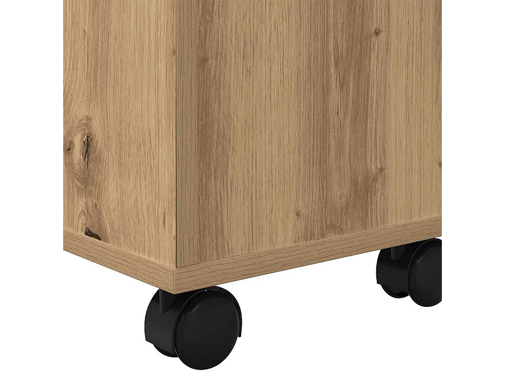 Table basse chêne artisanal 60x60x38 cm bois d'ingénierie