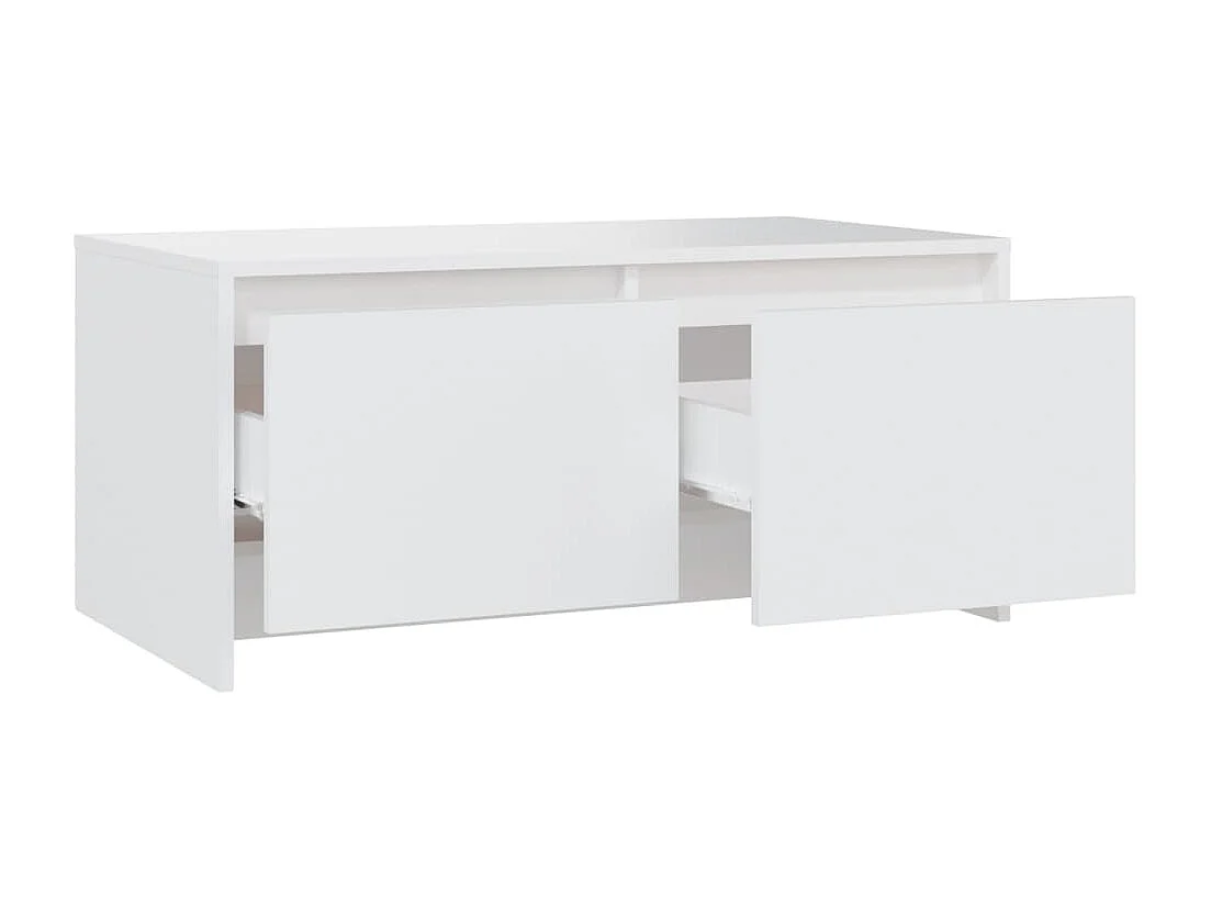 Table basse blanc 90x50x41,5 cm bois d'ingénierie