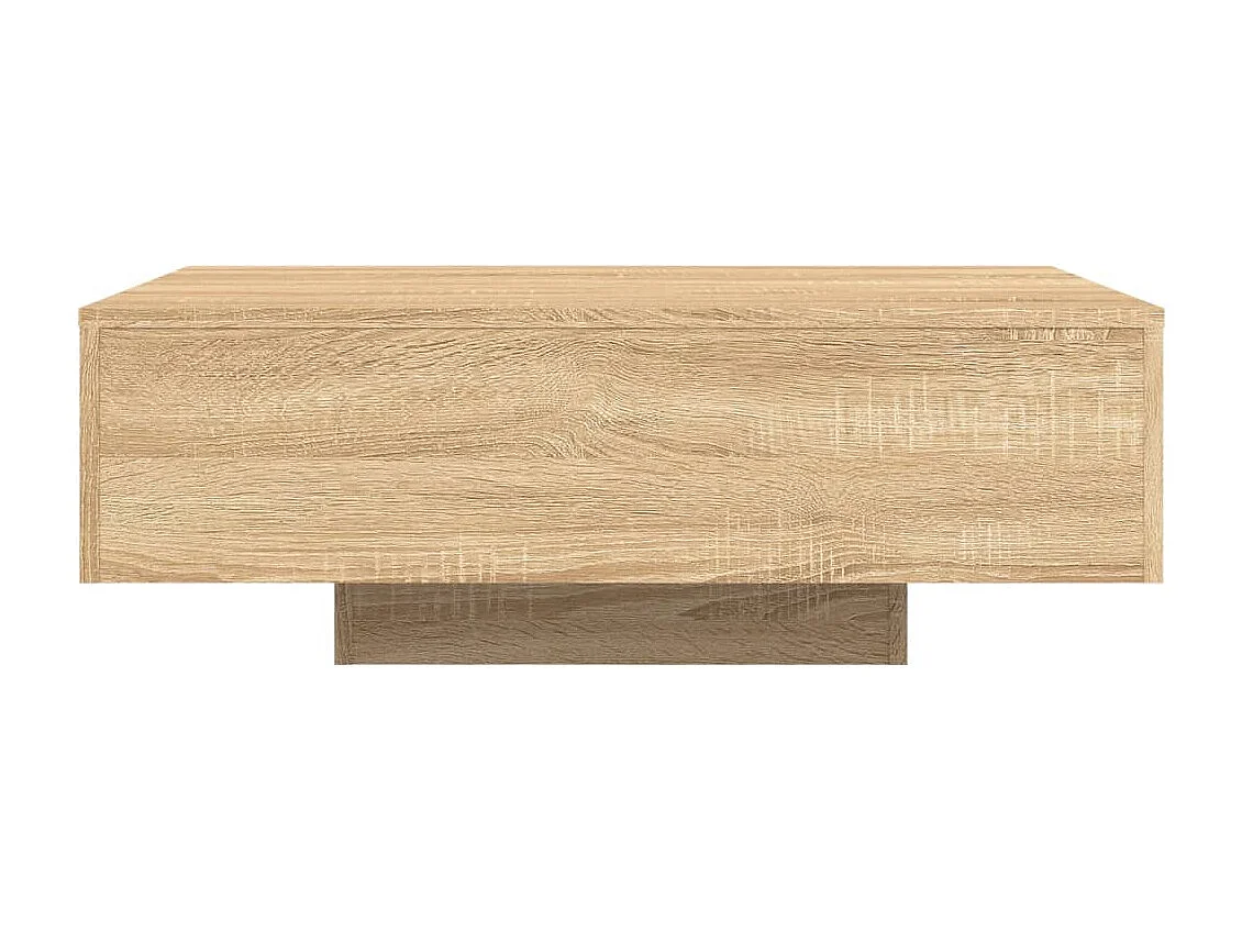 Mesa de centro con luces LED roble Sonoma 85x55x31 cm