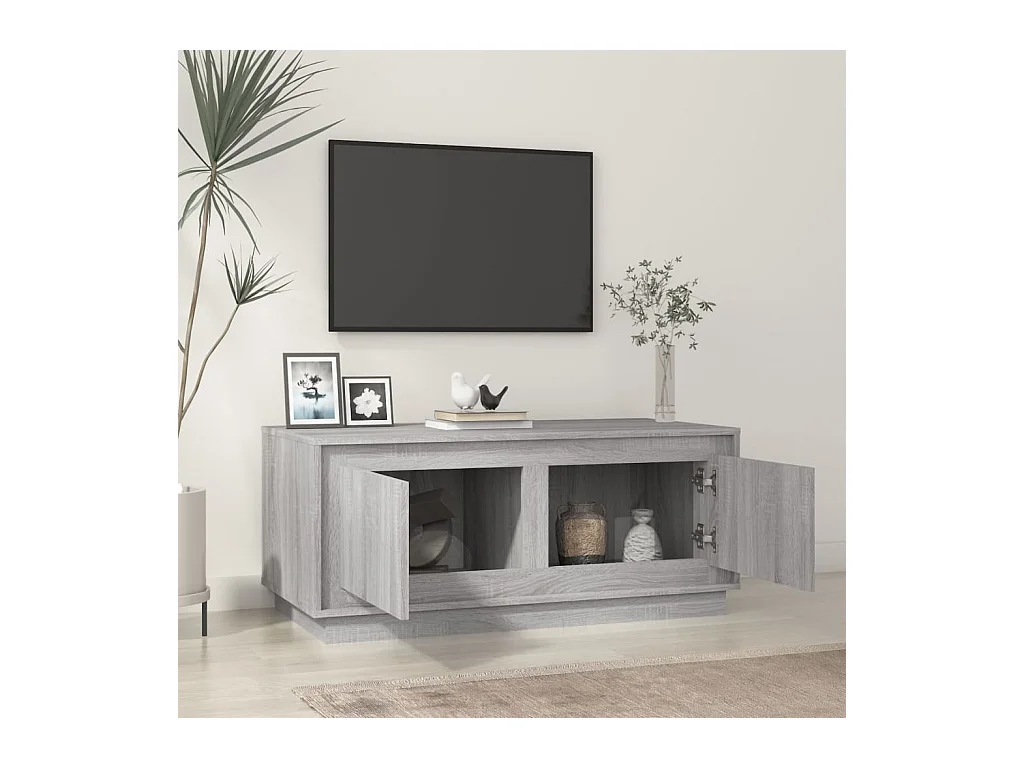 Table basse sonoma gris 102x50x44 cm bois d'ingénierie