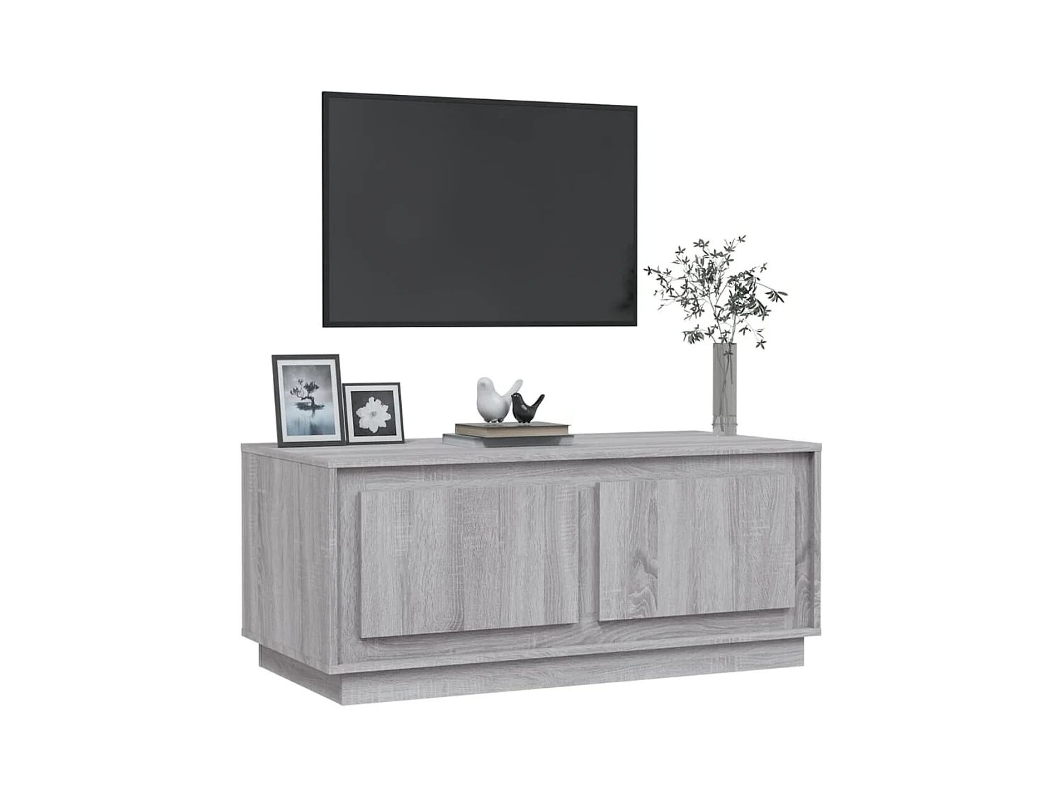 Table basse sonoma gris 102x50x44 cm bois d'ingénierie