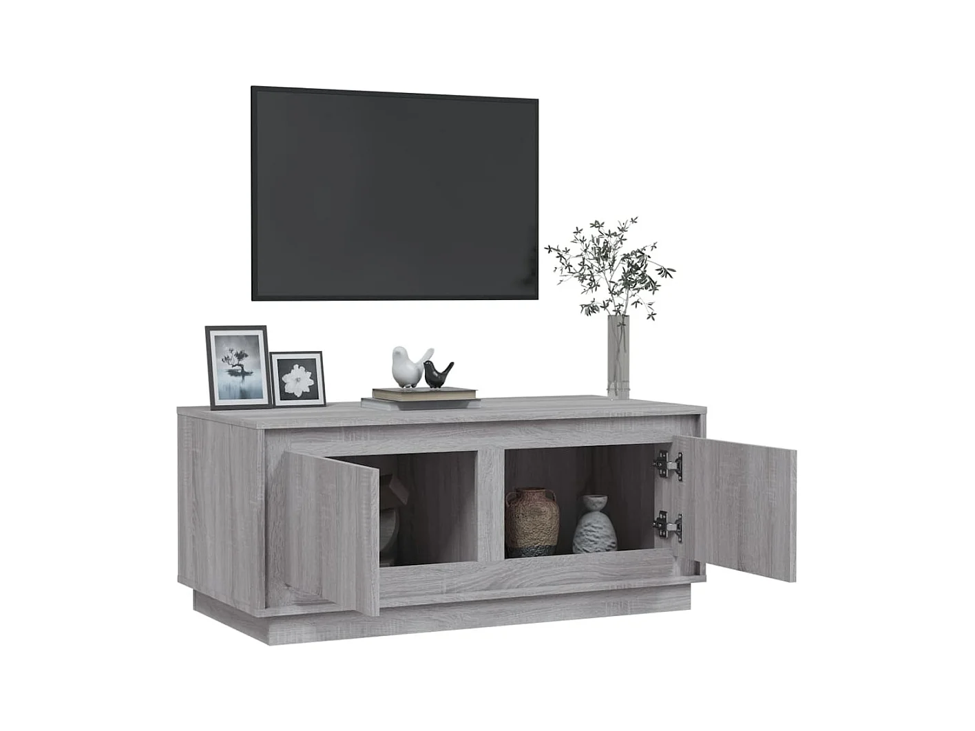 Table basse sonoma gris 102x50x44 cm bois d'ingénierie