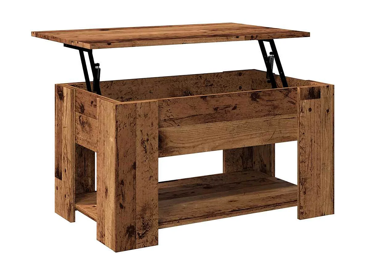 Tavolino da caffè in legno vecchio 79x49x41 cm in legno ingegnerizzato