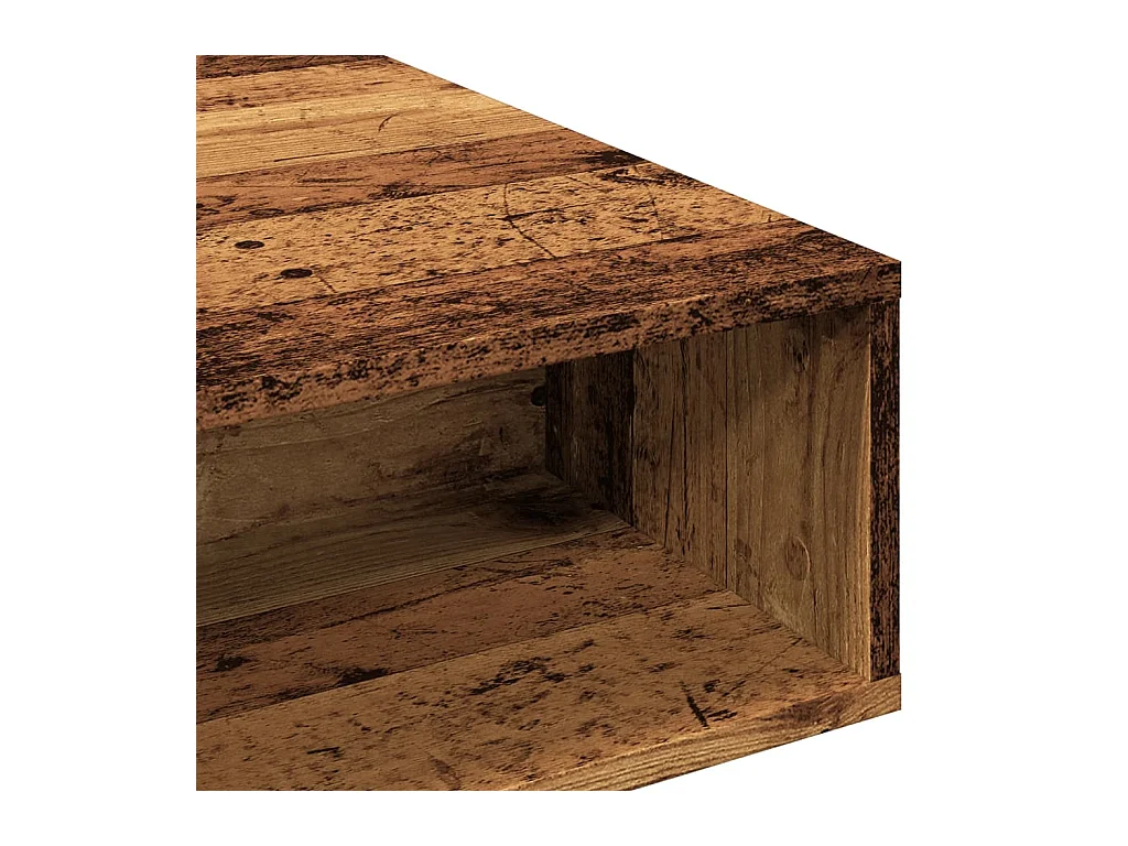 Mesa de centro madera vieja 105x55x32 cm madera de ingeniería