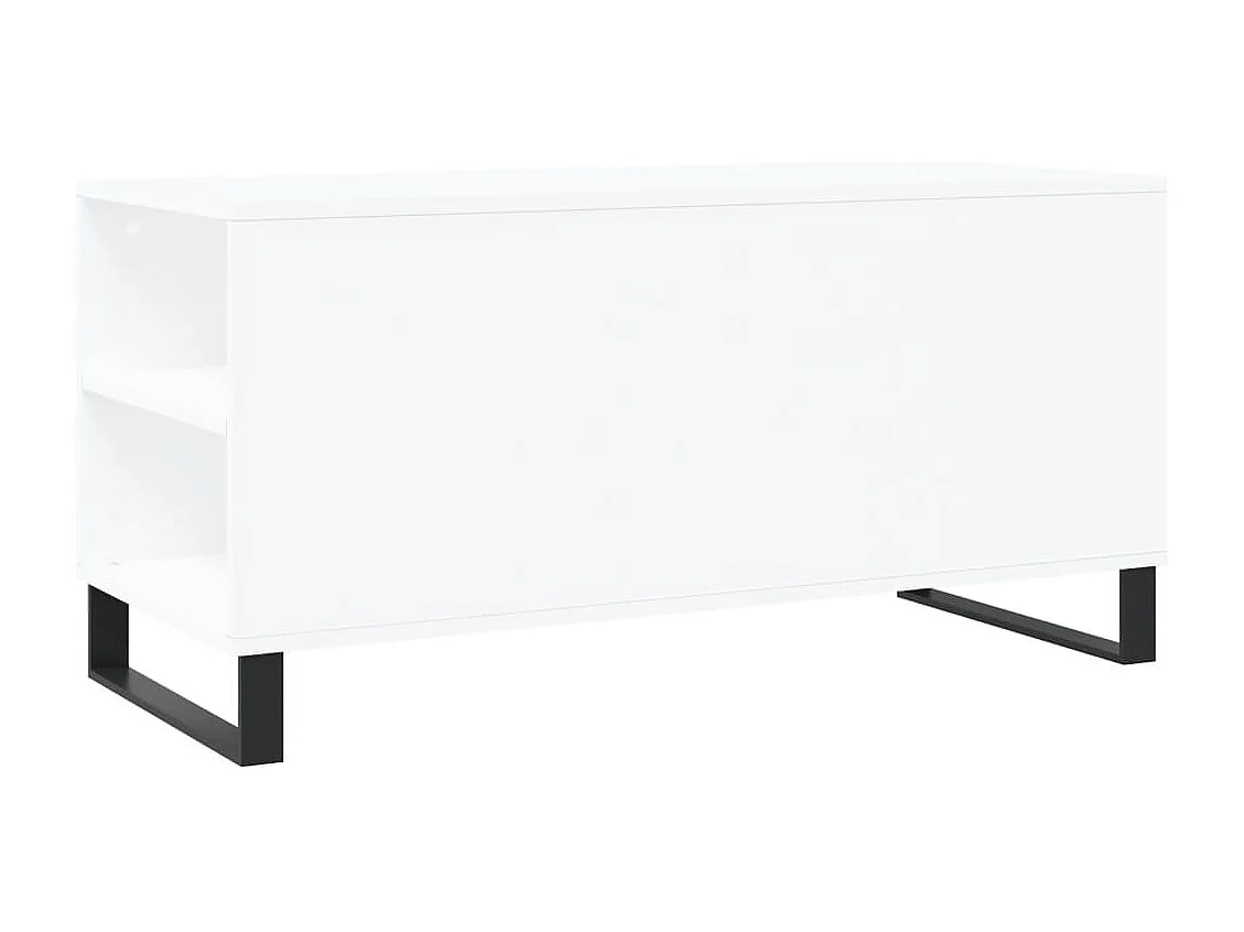 Table basse blanc 102x44,5x50 cm bois d'ingénierie