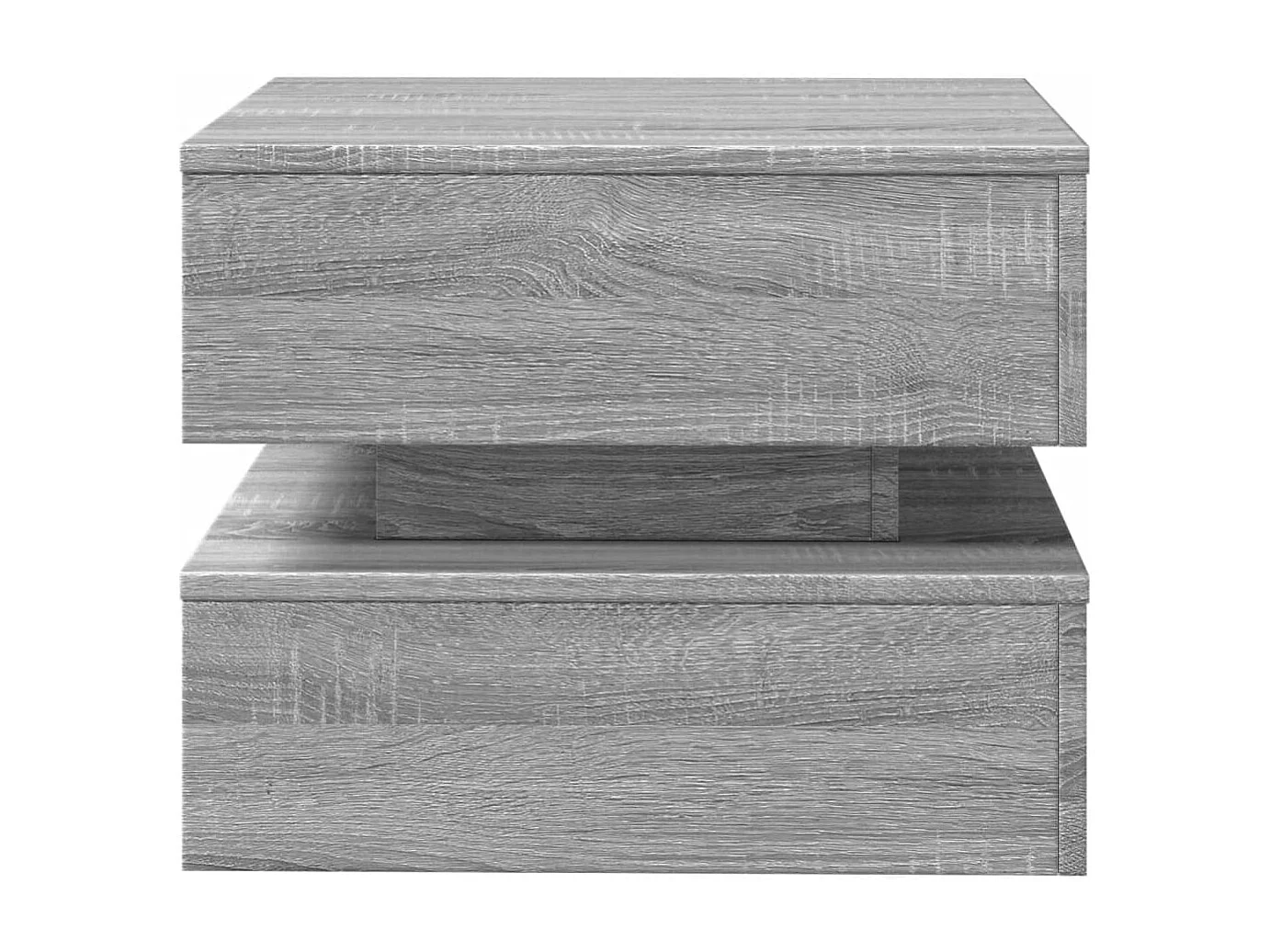Couchtisch mit LED-Leuchten Sonoma grau 50x50x40 cm