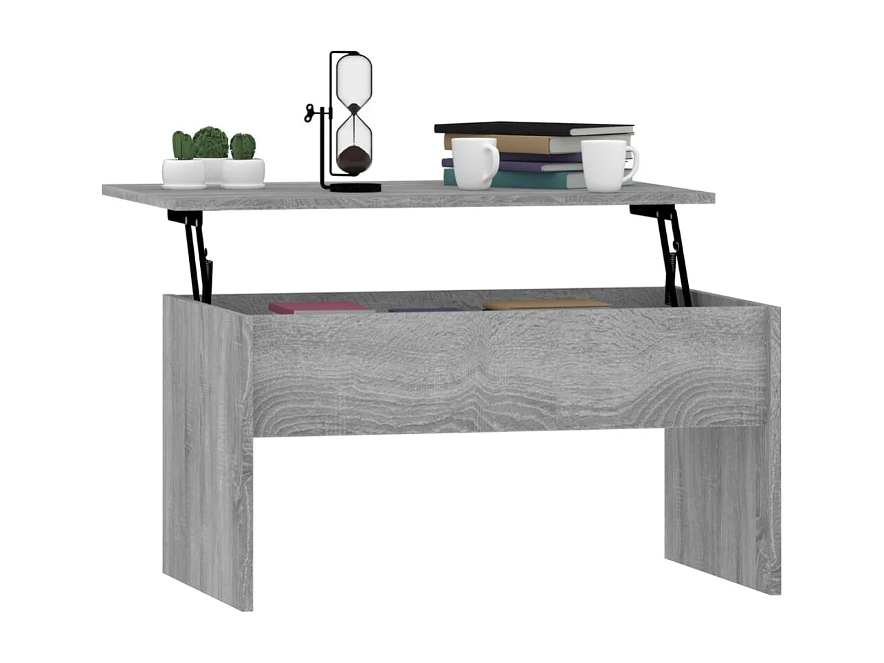 Table basse Sonoma gris 80x50,5x41,5 cm Bois d'ingénierie