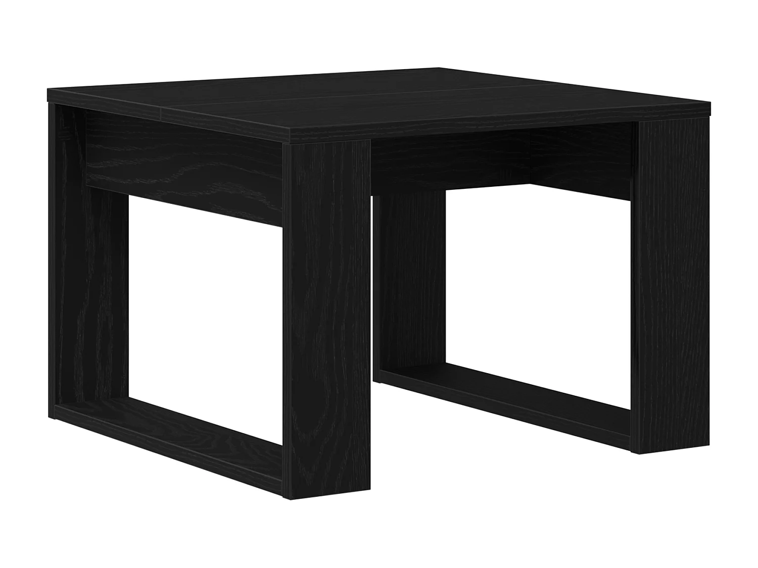 Table d'appoint en chêne noir - 50x50x35 cm, en bois d'ingénierie