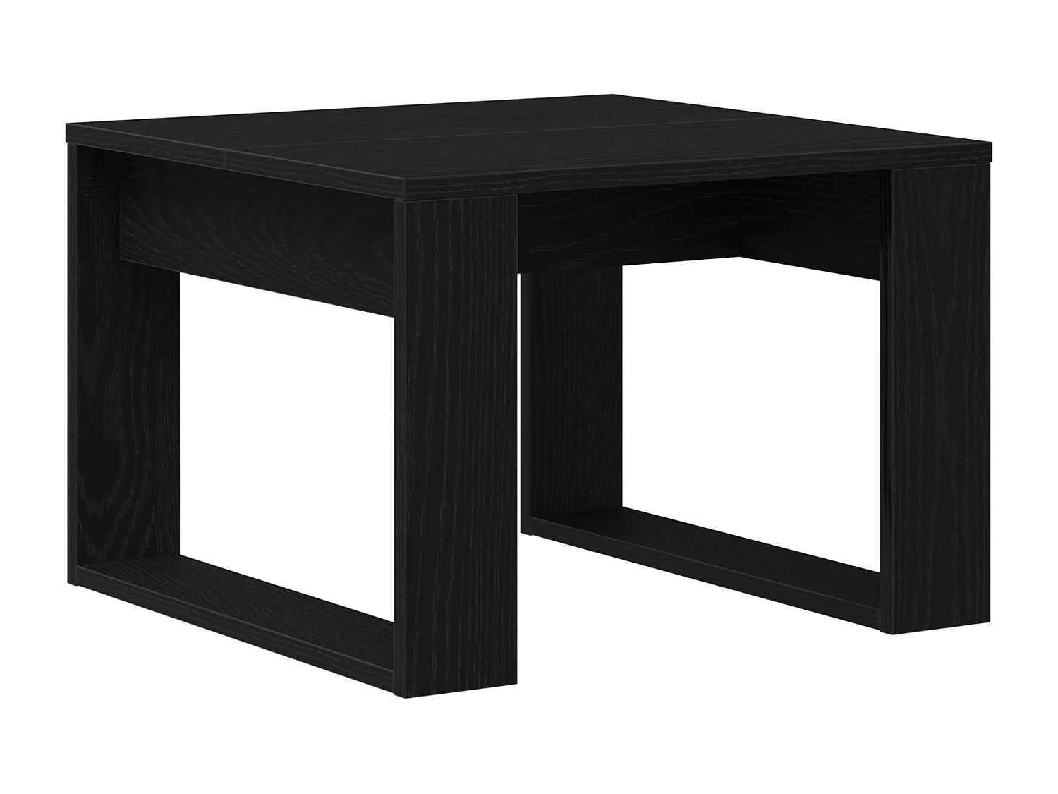Table d'appoint en chêne noir - 50x50x35 cm, en bois d'ingénierie
