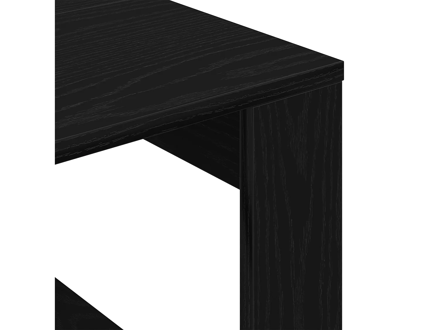 Table d'appoint en chêne noir - 50x50x35 cm, en bois d'ingénierie