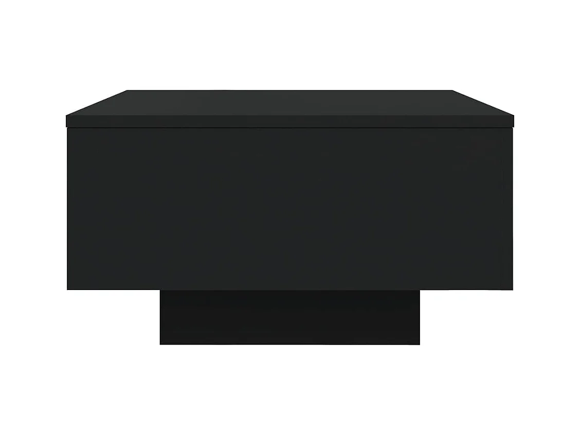 Table basse avec lumières LED noir 55x55x31 cm