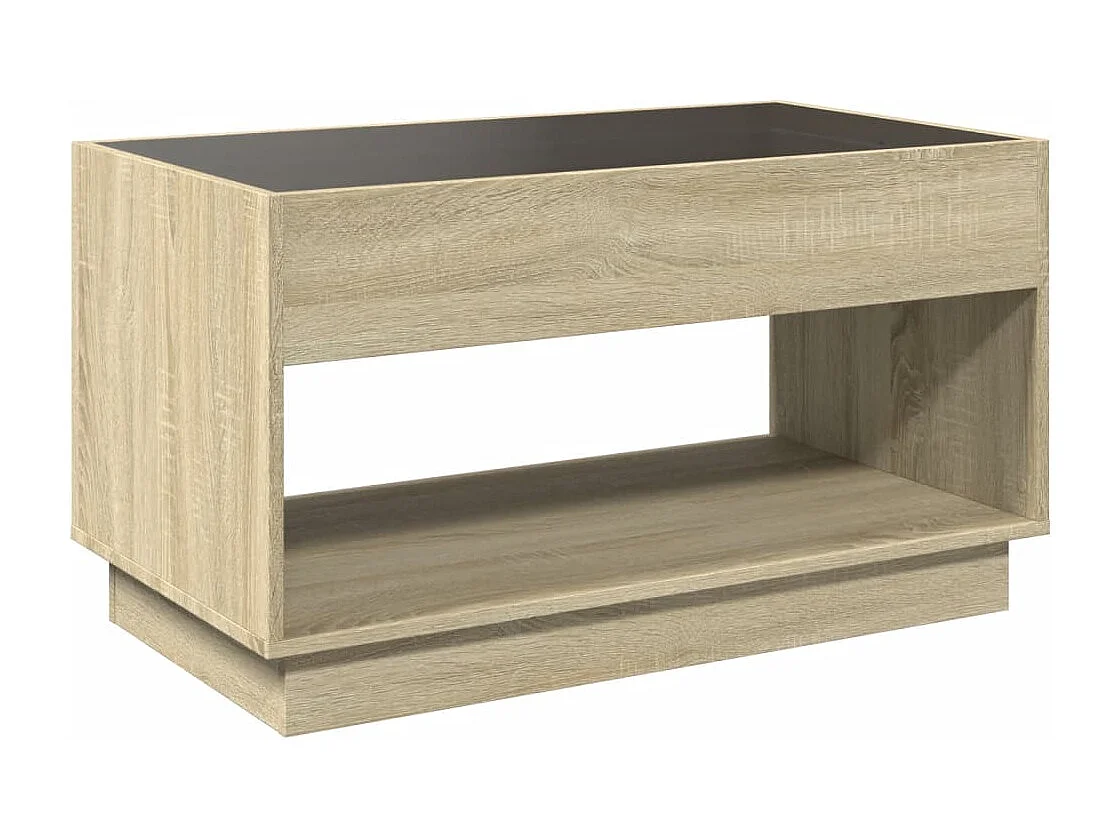 Table basse avec LED infini chêne sonoma 90x50x50 cm